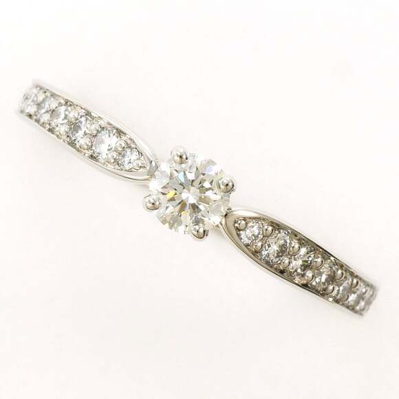 Tiffany & Co. Harmony PT950 Platinum Ring with One 0.19ct VVS1 Diamond Appro...